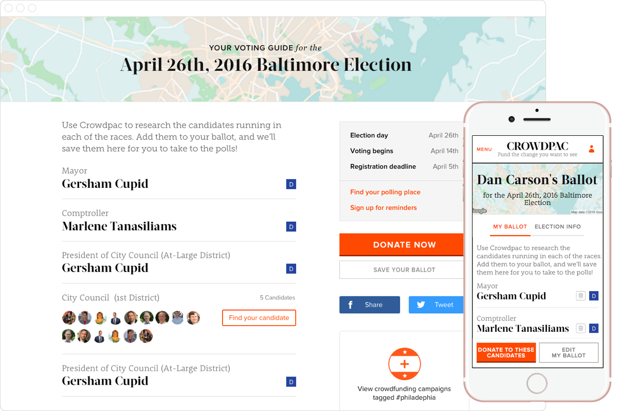 Crowdpac Voting Information